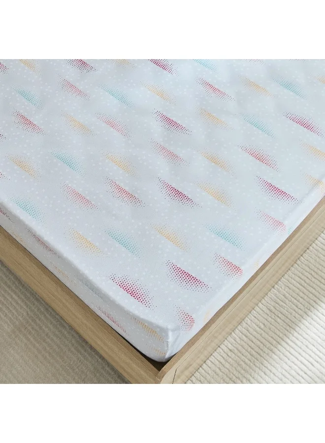 Home Box Ivy Sparkle and Shine Twin Microfibre Fitted Sheet 200 x 25 x 120 cm
