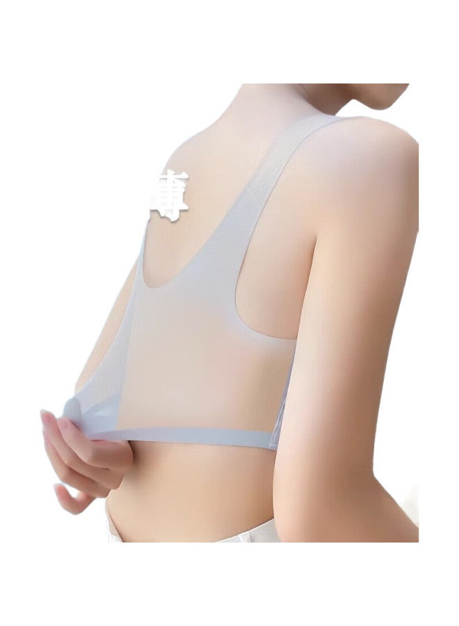 Modal 2-Piece Seamless Sports Bra For Women, Ultra-Thin Wireless Bra, Beautiful Back Design, Push-Up, Side Support, Breathable Bandeau, Size L - Image 1