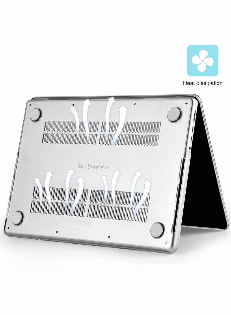 Hard Case Clear Compatible for Newest MacBook Pro 16 Inch Case Release 2022 2021 Model M1 Pro M1 Max A2485 with Keyboard Cover, Screen Protector - Crystal Clear - Image 4