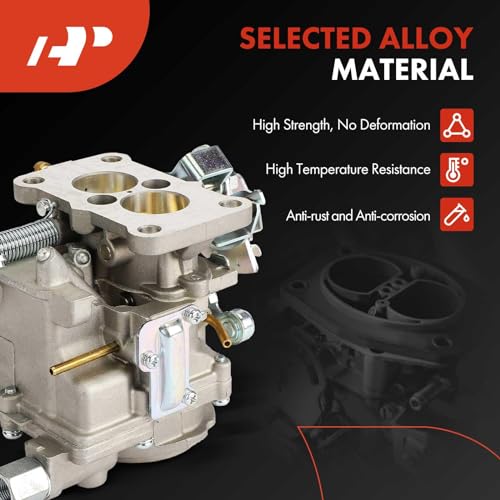 A-Premium كربراتير A-Premium ذو أسطوانة مزدوجة متوافق مع تويوتا كورولا 1983، رافعة شوكية 1989، لايت إيس 1982-1985، 1.6L 1.8L 107Cu/110Cu 2.0L 121Cu 2.4L، استبدال# 2110013420، خنق ميكانيكي - Image 4