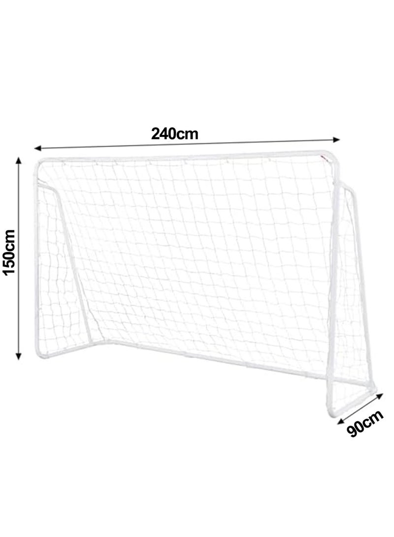 KINGMAZI Portable Soccer Goal, 240x150cm Soccer Net, Adults Kids Backyard Soccer Net, Folding Soccer Goal with Carry Bag, Soccer Training Equipment Includes 4 Ground Stakes - Image 2