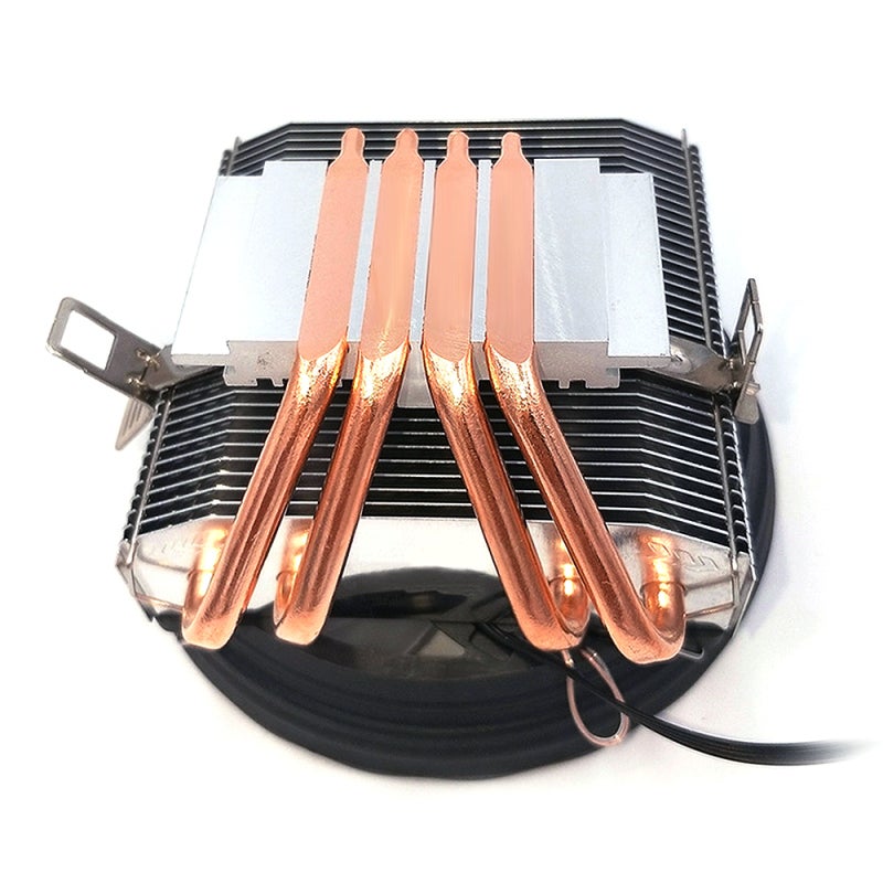 Cpu Cooler: 4 Pure Copper Heat Pipes - Silent 12.5cm 3 Pin Fan With Temperature Control, Rgb Multicolor Light Effects For High-performance Gaming Systems - Image 3