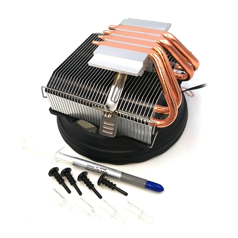 Cpu Cooler: 4 Pure Copper Heat Pipes - Silent 12.5cm 3 Pin Fan With Temperature Control, Rgb Multicolor Light Effects For High-performance Gaming Systems - Image 5