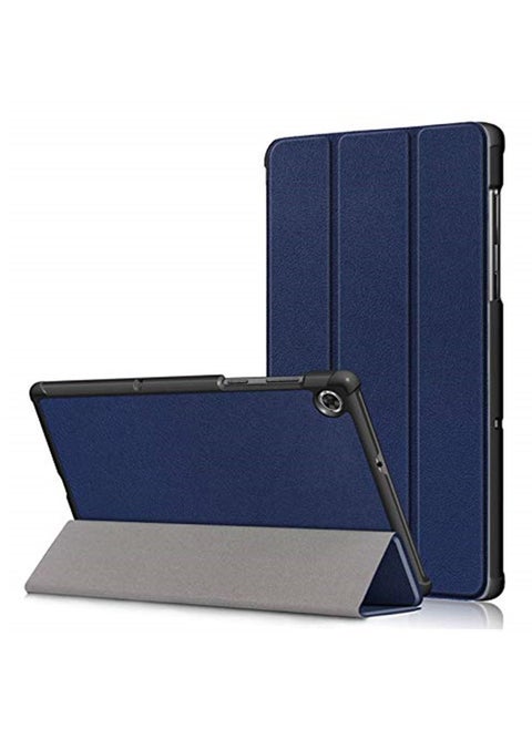 Compatible with Lenovo Tab MFHD Plus TB-X606F Smart Lether Funda Magnetic Folding Stand Tablet Cover for Lenovo M10 Plus Case -Blue