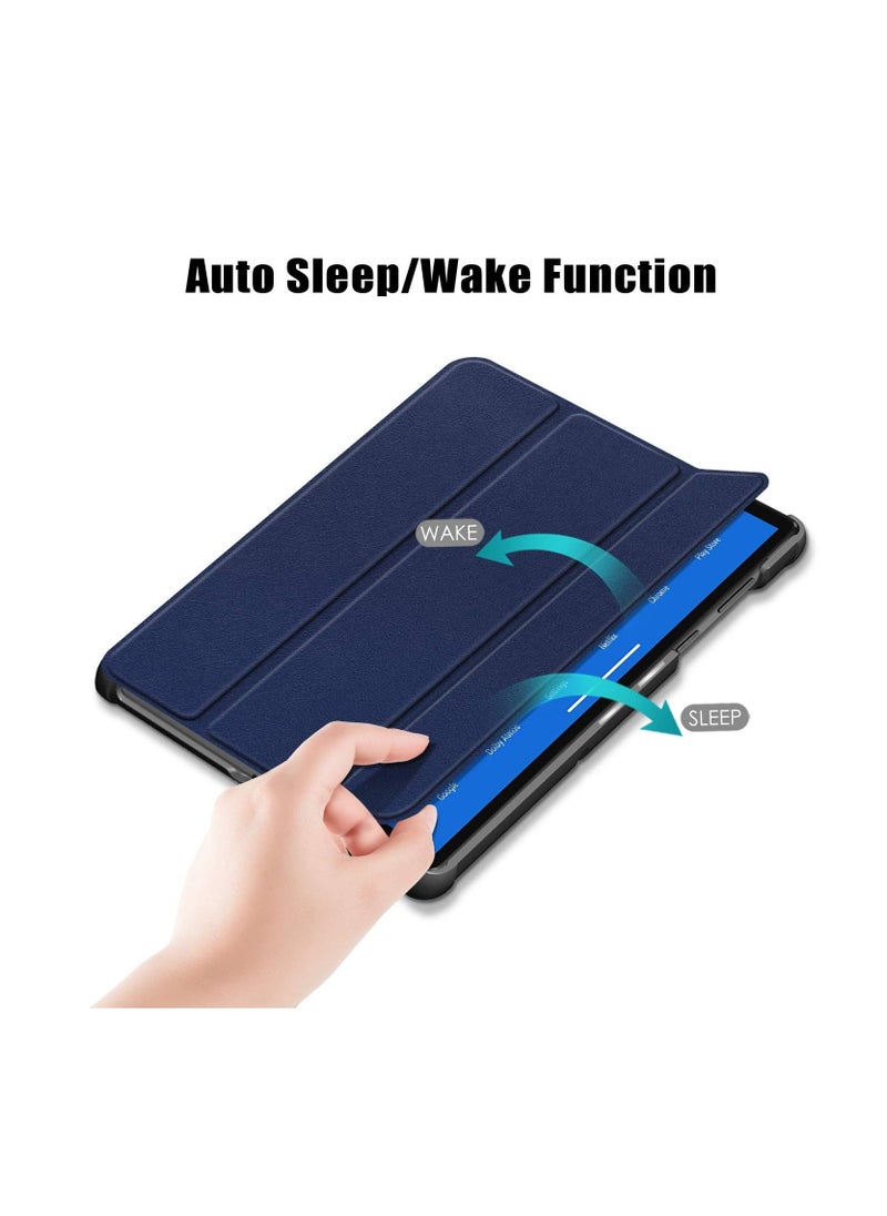 Generic - Compatible with Lenovo Tab MFHD Plus TB-X606F Smart Lether Funda Magnetic Folding Stand Tablet Cover for Lenovo M10 Plus Case -Blue - Image 1