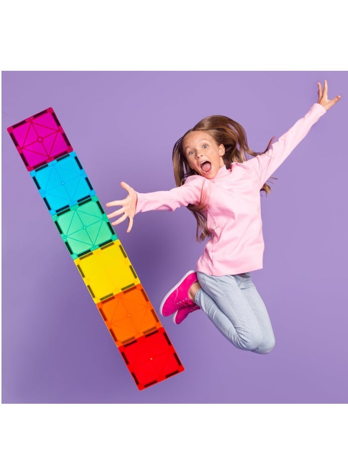 Magnetic Tiles, Deluxe 136 PCS Building Blocks Magnet Toys for Kids,3D Magnet Puzzles Stacking Blocks for Boys Girls,Huge Set with 2 Cars - Image 2