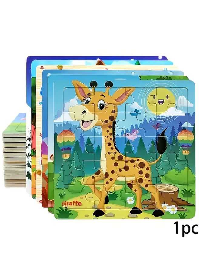 1pc Animal Puzzle For Kids Educational Brain Game With Realistic Habitat Design - Image 2