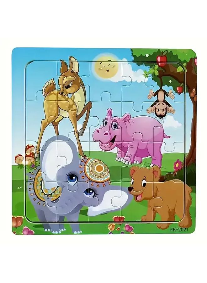 1pc Animal Puzzle For Kids Educational Brain Game With Realistic Habitat Design - Image 5