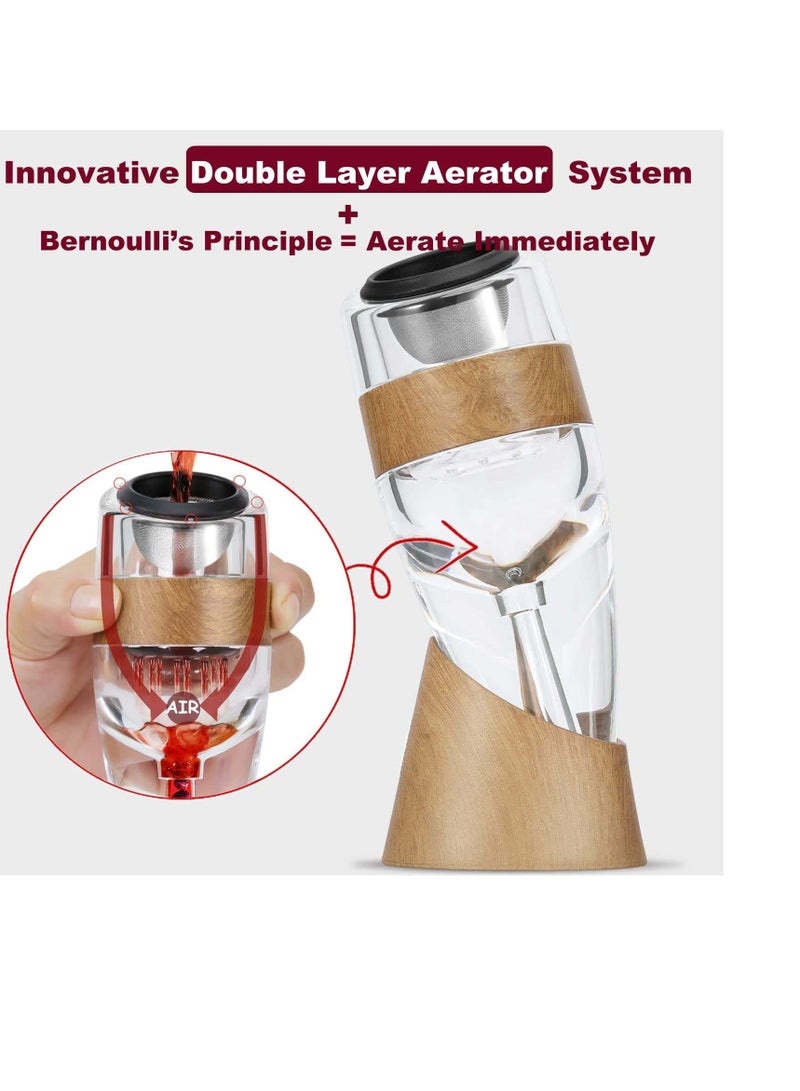 Decanter Set, Drinks Pourer with Strainer, Champagne Premium Pourer, No Drip or Spills, Quality and Convenience for Sommeliers - Image 2