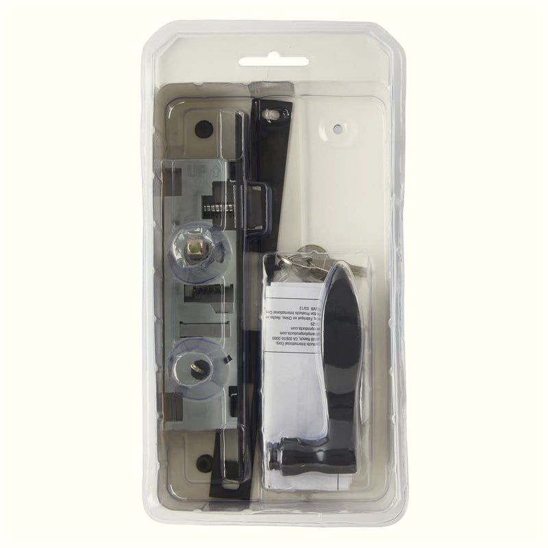 Wright Products - Serenade Mortise Keyed Lever Mount Latch with Deadbolt for Screen and Storm Doors, Matte Black (Transitional, Black) - Image 4