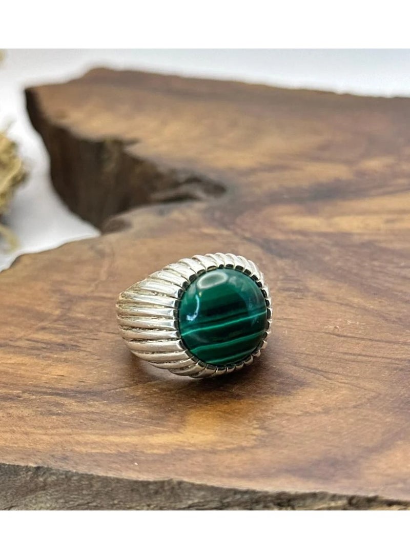 OtherMax Natural malachite ring - Image 2