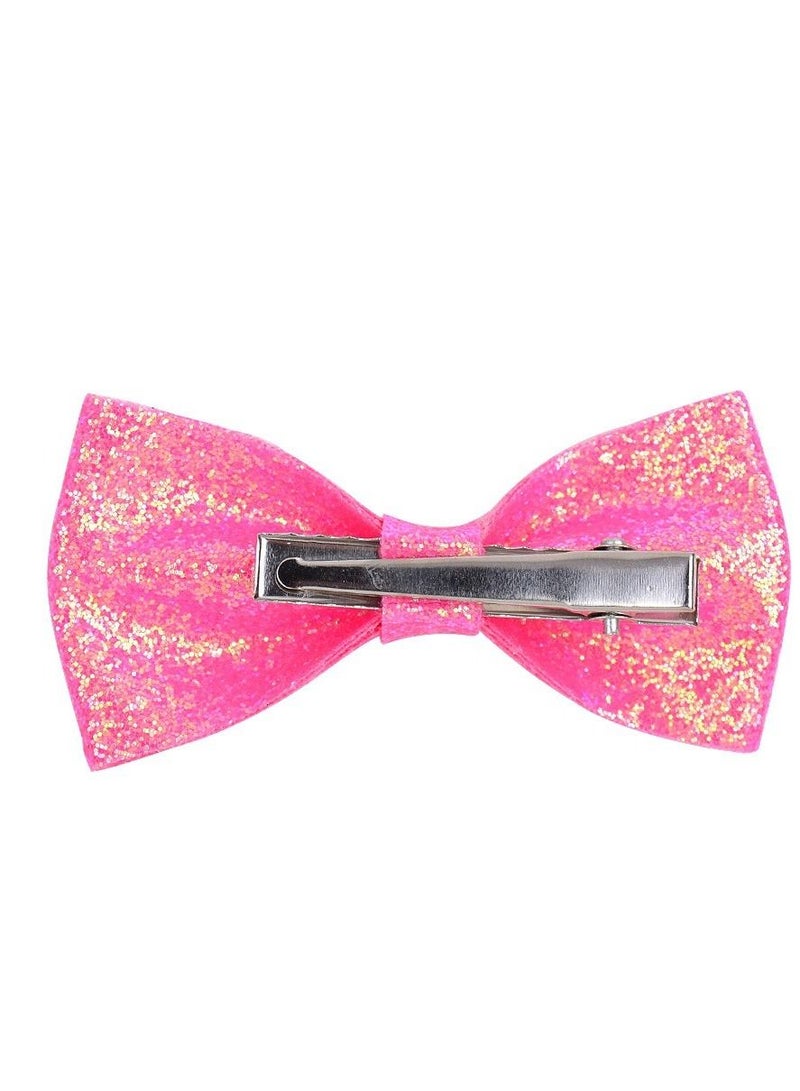 مجموعة مشابك شعر للبنات مكونة من 20 قطعة من دبابيس الشعر اللامعة باللون الوردي الفاتح وغطاء رأس للأطفال متعدد الألوان - Image 4