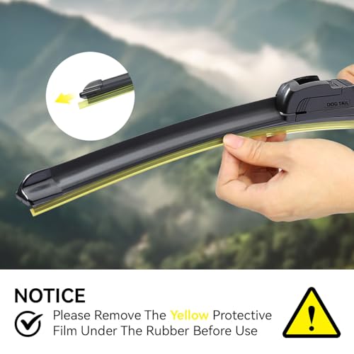 DOG TAIL DOGTAIL 26''+ 16'' Wiper Blades for Toyota RAV4 2013-2025 Honda CR-V 2012-2017 Accord 2018-2022, Premium All Season Automotive Replacement OEM Windshield Wiper Blades for My Car J-Hook - Image 4