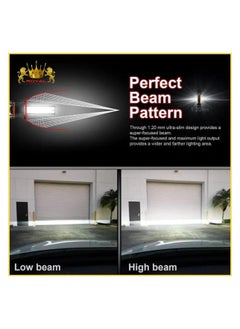 Royal 2Pcs Winca/Royal Car LED Headlight Bulbs Automotive Pro Highlight Color temperature: 7000K/white Bright Beam 7000K Cool White 180000LM Lumens High Power 12000W Lamp Balls RT10 (H1)  - Image 3