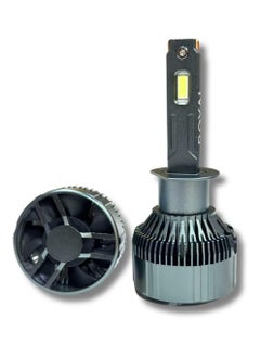 Royal 2Pcs Winca/Royal Car LED Headlight Bulbs Automotive Pro Highlight Color temperature: 7000K/white Bright Beam 7000K Cool White 180000LM Lumens High Power 12000W Lamp Balls RT10 (H1)  - Image 1