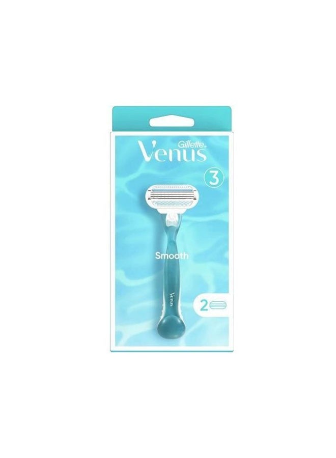 Gillette Venus Smooth Handle With 2 Blades - Image 1