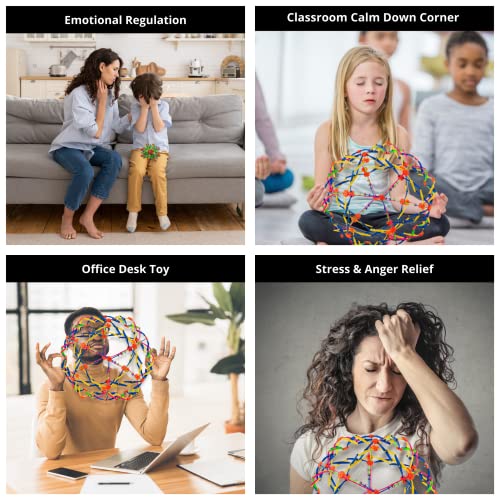 4E's Novelty y Expandable Breathing Ball Sphere - Breathing Visual, Fidget Toys Expands from 6 to 12" Expanding Sphere for Kids & Adult - Image 5