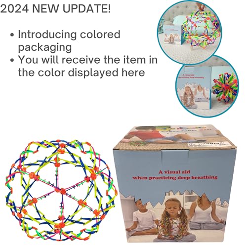 4E's Novelty y Expandable Breathing Ball Sphere - Breathing Visual, Fidget Toys Expands from 6 to 12" Expanding Sphere for Kids & Adult - Image 2