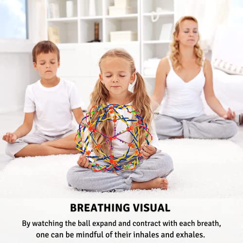 4E's Novelty y Expandable Breathing Ball Sphere - Breathing Visual, Fidget Toys Expands from 6 to 12" Expanding Sphere for Kids & Adult - Image 3