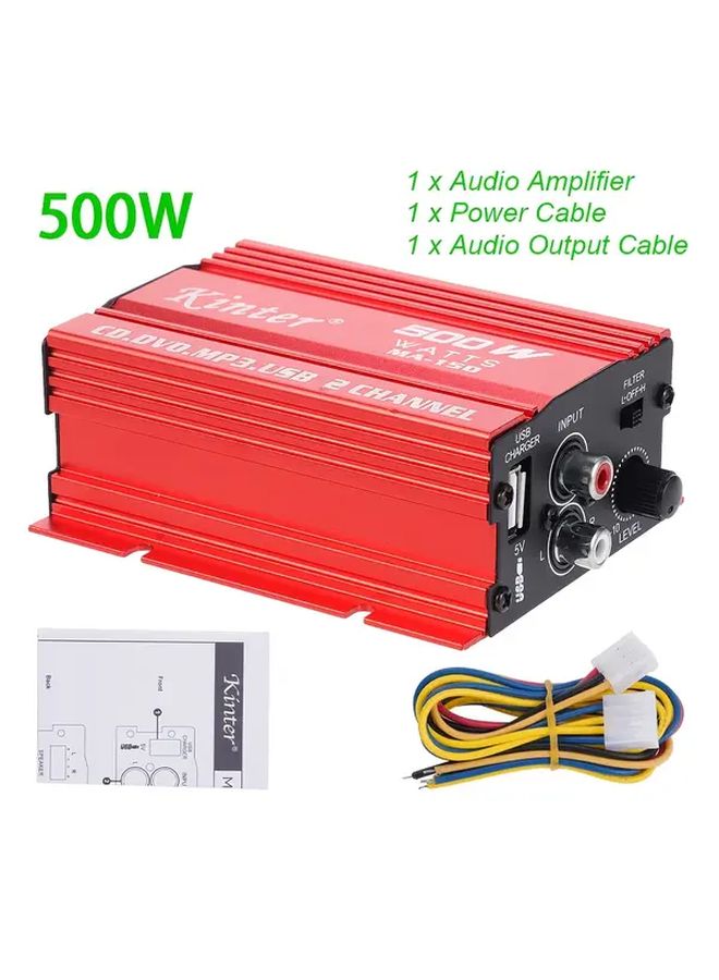 500W 2 Channel Mini Power Amplifier MA150 with Digital Display and Cooling System - Image 2