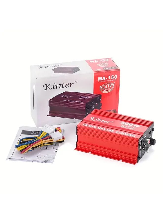 500W 2 Channel Mini Power Amplifier MA150 with Digital Display and Cooling System - Image 1