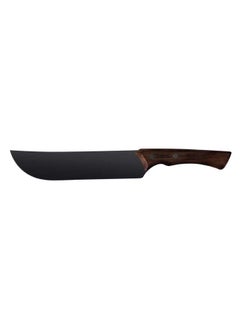 TRAMONTINA Since 1911,Made in Brazil-  Churrasco Black Meat Knife With Blackened Stainless Steel Blade And 8" Wooden Handle  - Image 1