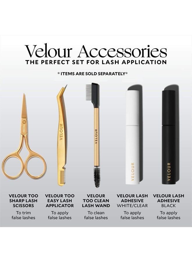 Velour Lashes غراء الرموش القوي من فيلور - لاصق رموش نباتي فائق الثبات، فرشاة توزيع - رابط فردي ممتاز خالٍ من اللاتكس لتمديدات الرموش الشريطية والرموش الصناعية باللونين الأبيض والأسود - Image 4