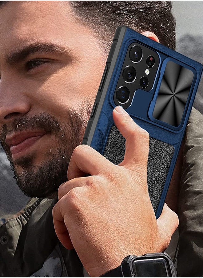 GROIC - Design for Samsung Galaxy S23 Ultra 6.8" Wallet Case, 2 in 1 Detachable Wallet Card Slot & Slide Camera Cover Case with Heavy Duty Protection Shockproof Shell - Image 1