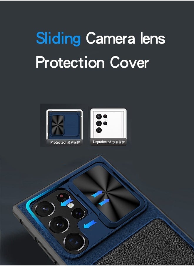 GROIC - Design for Samsung Galaxy S23 Ultra 6.8" Wallet Case, 2 in 1 Detachable Wallet Card Slot & Slide Camera Cover Case with Heavy Duty Protection Shockproof Shell - Image 1