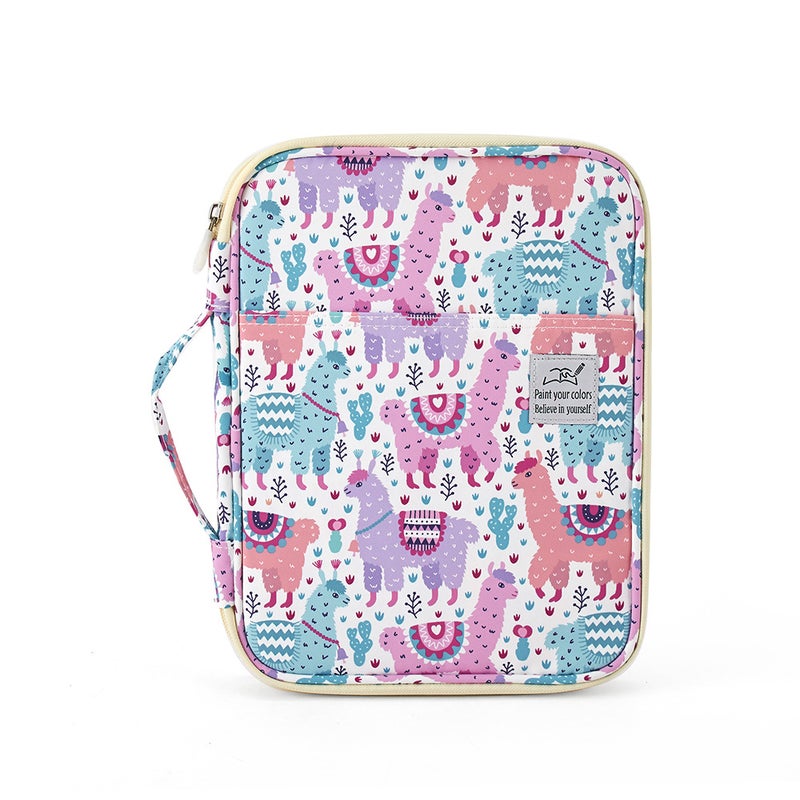 New 192/96 color pencil curtain sketch painting special Pencil Case art student storage bag stationery bag in stock Colorful alpaca 