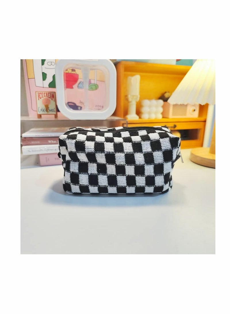 SOLARAE Makeup Bag Cosmetic Bag for Women, 1Pcs Large Capacity Makeup Bags and 1Pcs Pencil Case Makeup Brushes Storage Bag Travel Toiletry Bag Organizer - Image 4