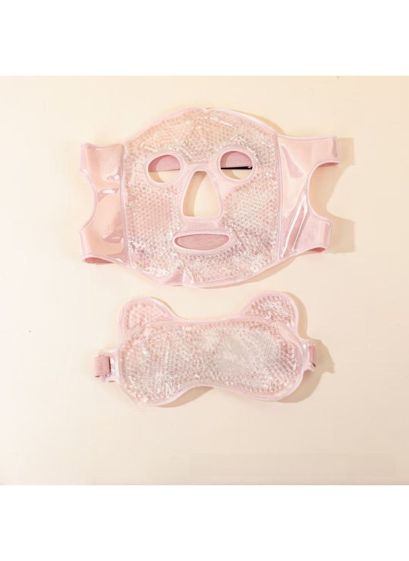 Generic Full Face Cooling Mask Cotton Ice PackIce mask eye mask [pink]] Ice mask eye mask [pink]] 