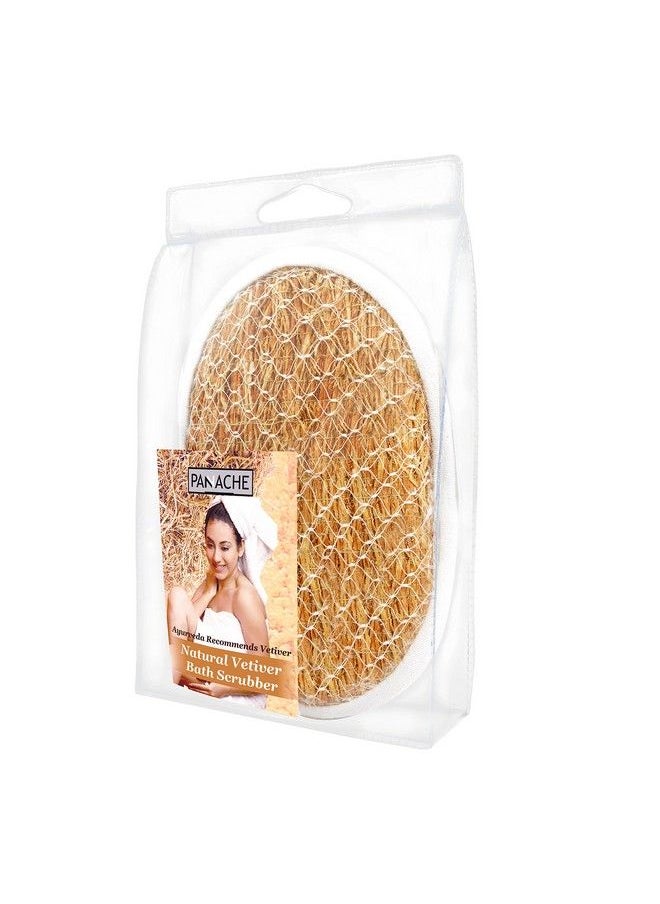 Panache Natural Vetiver Bath Scrubber Ayurveda Recommends Vetiver/Khus Beauty Bath & Shower Bathing Accessories Loofahs.  - Image 3