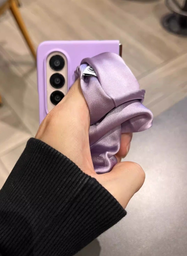 Violet Silk Wristband For Samsung Galaxy Z Fold 6 Mobile Phone Case Folding Screen Protective Cover - Image 3