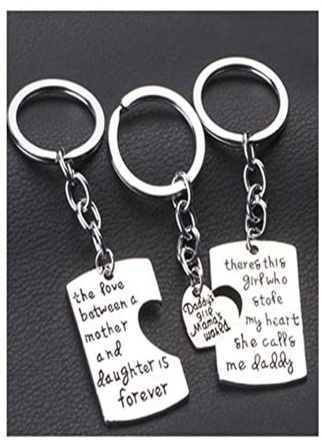 ORiTi Stainless Steel World 3 Piece Keychain Pendant Necklace Set  - Image 2