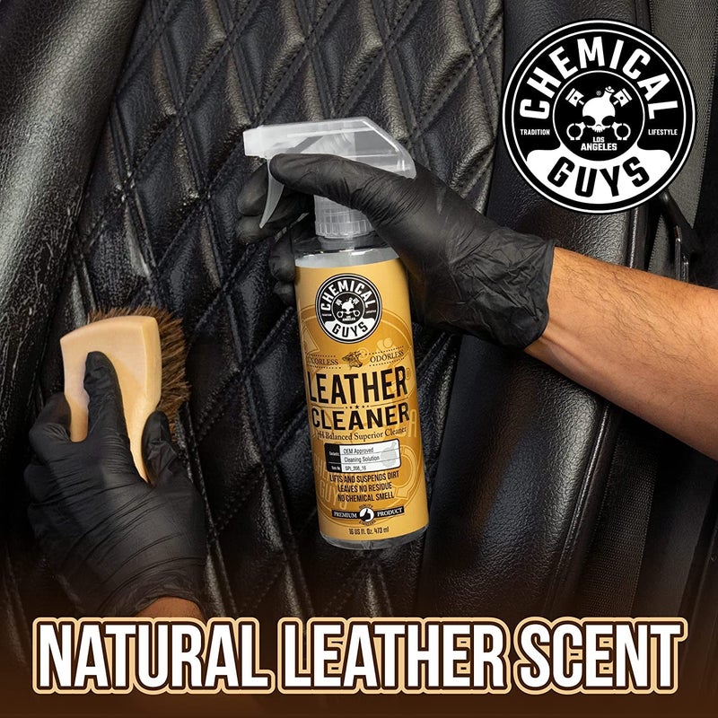 Chemical Guys SPI1091601 Leather Cleaner and Conditioner Leather & Interior Care Bundle + SPI22016 Total Interior Cleaner & Protectant, Safe for Cars, Home, Office, & More (16 fl oz) 3 Items - Image 3