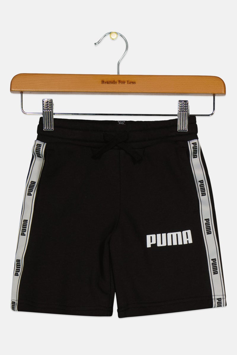 PUMA Toddlers Boy Brand Logo Shorts, Black - Image 1