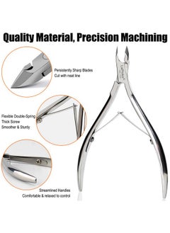 LePinko LePinko Professional Cuticle Trimmer kit, Super Sharp Dead Skin Clipper, Labor-saving Cuticula Remover for Fingernail Toenail, Manicure Pedicure Tool for Women Men, Home Salon Use, 7mm Jaw  - Image 2