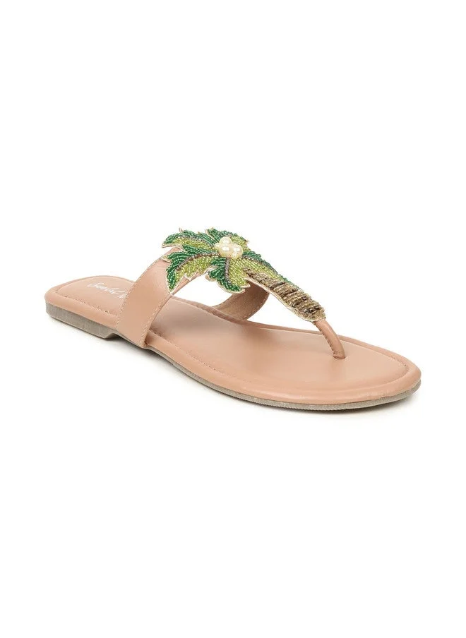 Sandal Stories SANDAL STORIES Women Embellished Open Toe Flats with Cushioned Footbed
