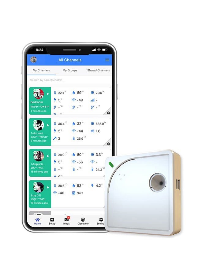Ubibot WS1 WiFi Temperature Sensor, Wireless Thermometer Hygrometer, Humidity Monitor, Remote Data Logger with Free App Alerts, IFTTT Thermometer, Android and iOS App(2.4GHz WiFi only,no hub required) - Image 1