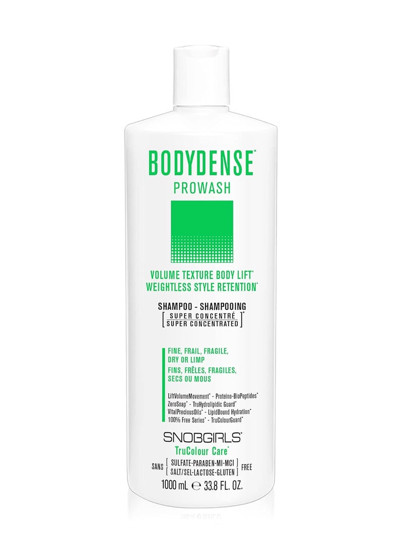 SNOBGIRLS BODYDENSE Plumping Hydrating Volumizing Shampoo for Fine Hair Volume Texture Body Lift Vegan Shampoo for Fine Frail Dry or Limp Hair 338 Fl Oz 