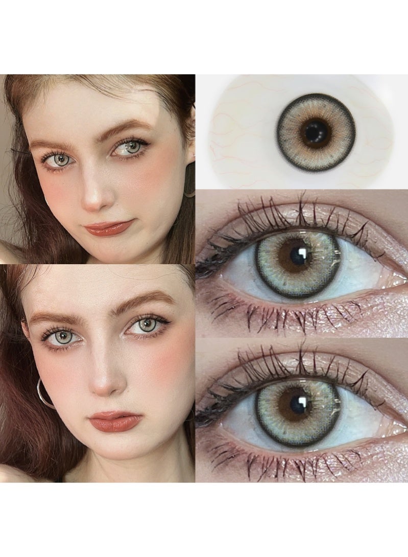 ARUWA Incredible Grey Lenses Yearly Colored Contact Lenses, Unisex Cosmetic Contact Lenses, Natural Fashion Lenses, 40% Water Soft Contacts,Lens Diameter 14.0mm - Image 3