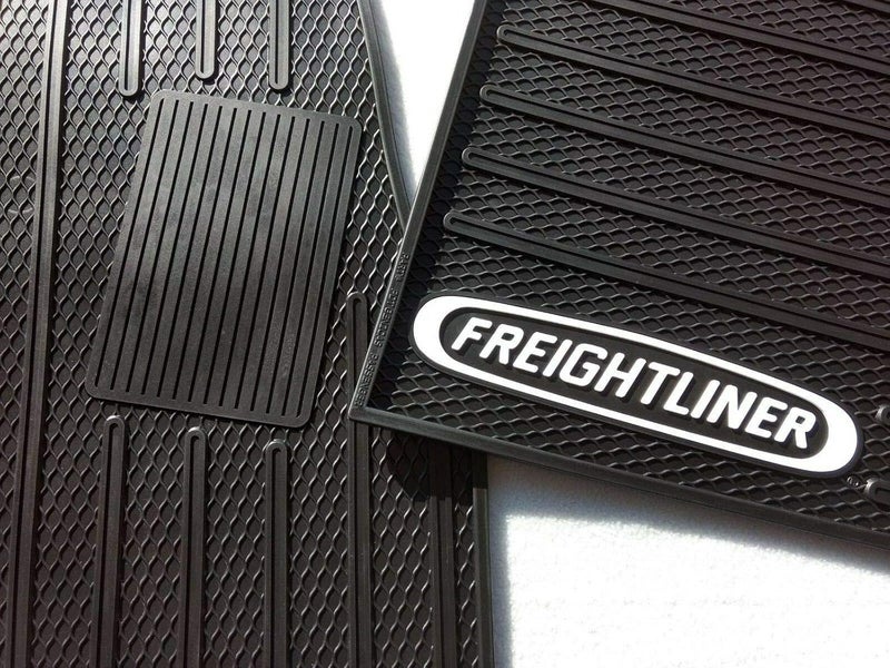 Freightliner Cascadia Rubber All-Weather OEM Floor Mats with Logo - 2 Piece Front Set (2018-2019) - Image 4