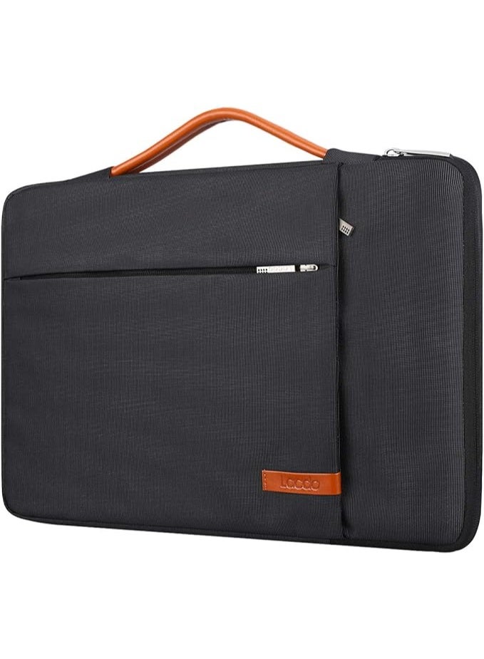 لاكدو جراب كمبيوتر محمول واقٍ 360 درجة لجهاز MacBook Pro M3 Pro/Max M2 M1 Pro/Max A2991 A2780 A2485 A2141 مقاس 16 بوصة 2023-2019، حقيبة كمبيوتر Surface Laptop 5/4/3/2/1 مقاس 15 بوصة مقاومة للماء، لون أسود - Image 1