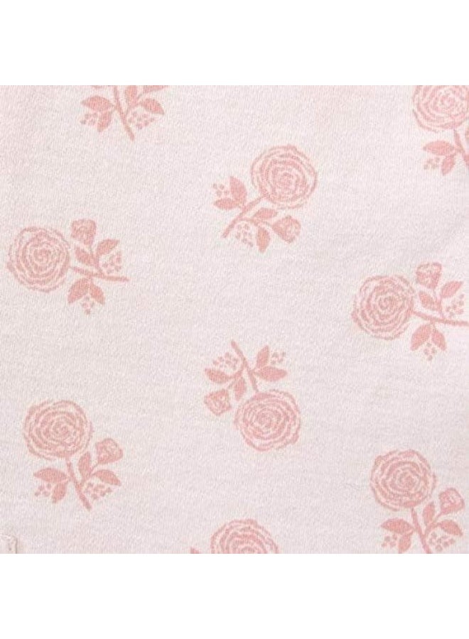 HALO 100% Cotton Sleepsack Swaddle, 3-Way Adjustable Wearable Blanket, TOG 1.5, Watercolor Rose Toss Blush, Small, 3-6 Months - Image 2