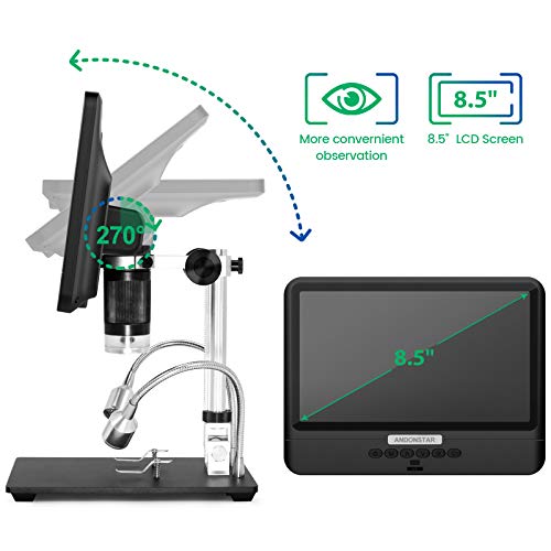 Andonstar AD208 Coin Microscope with 8.5 Inch Screen 260X LCD Lab Handheld USB Digital Microscopes for PCB Repair Soldering Coin Inspection - Image 4