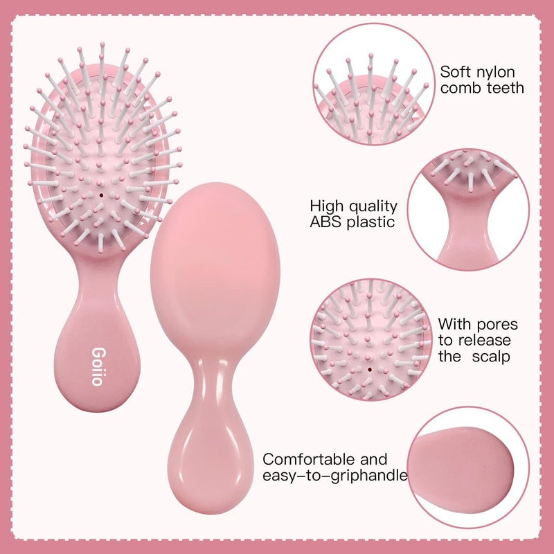 Goiio 12 Pieces Mini Wet Hair Brush, Travel Detangling Brush, for Most Hair Types, with Ease Knots Without Tears or Breakage, Multicolor - Image 3