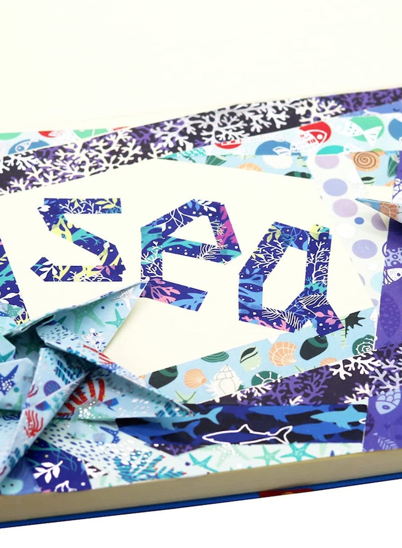 طقم شريط واسابي أزرق بحري 10 لفات بطباعة رقائق فضية، أشرطة تزيينية للتزيين والحرف اليدوية، دفاتر الملاحظات، المخططات، الألبومات، التغليف (أزرق داكن فضي) - Image 4