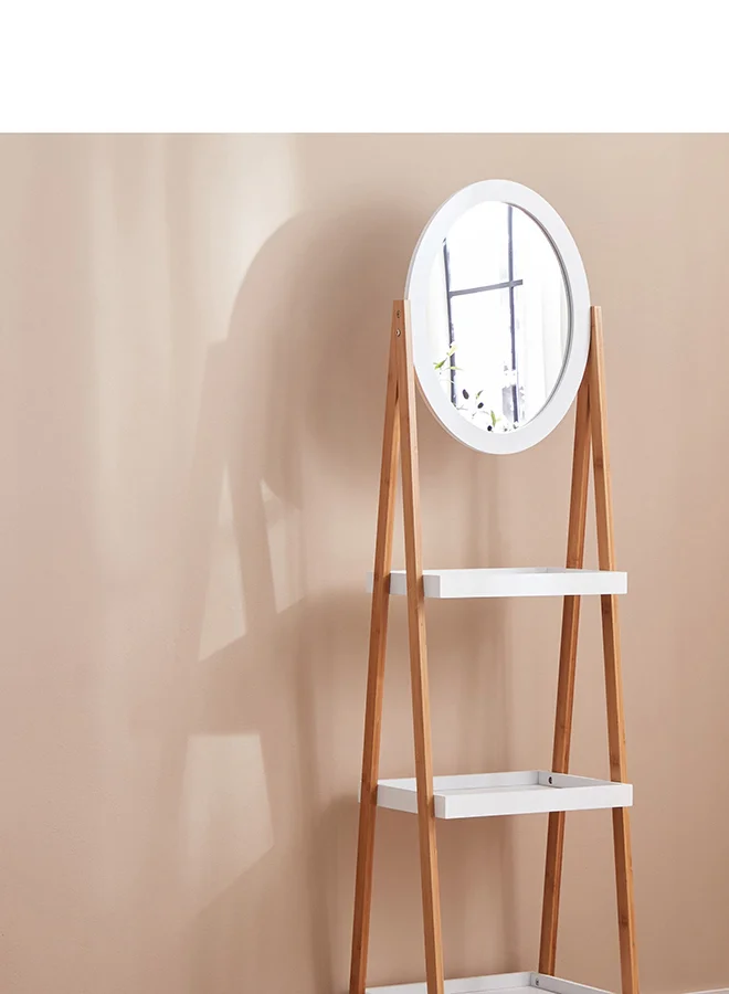 Home Box Lexus 3-Tier Storage Shelf with Mirror 43x163x26 cm