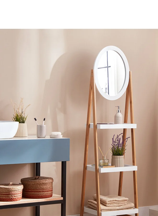 Home Box Lexus 3-Tier Storage Shelf with Mirror 43x163x26 cm